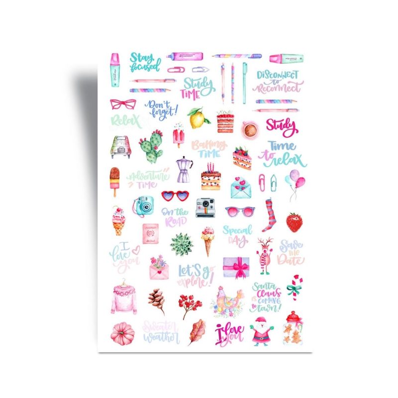 Day Planner Stickers - Pencils and Colours