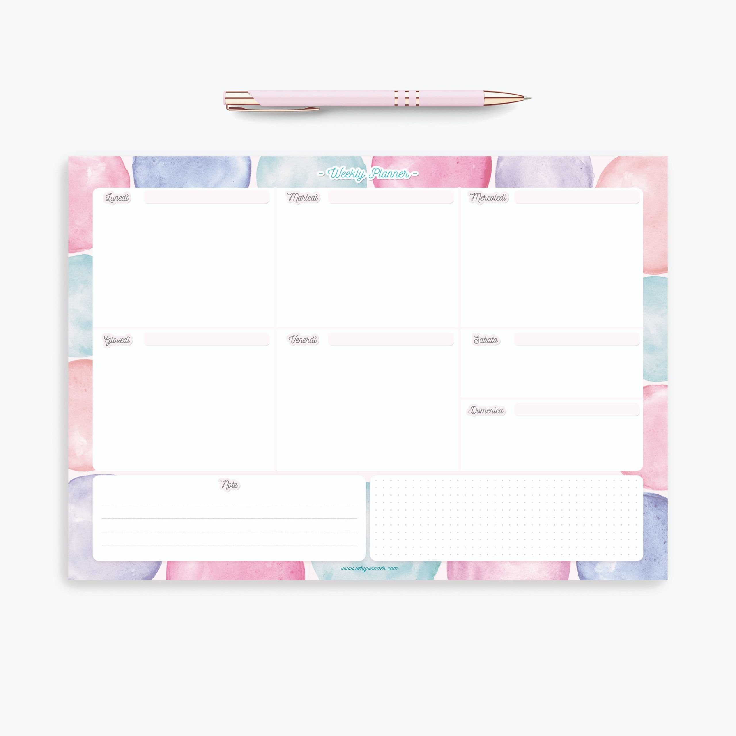 PLANNER SETTIMANALE - WonderColours