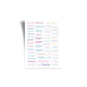 stickers per bullet journal con parole
