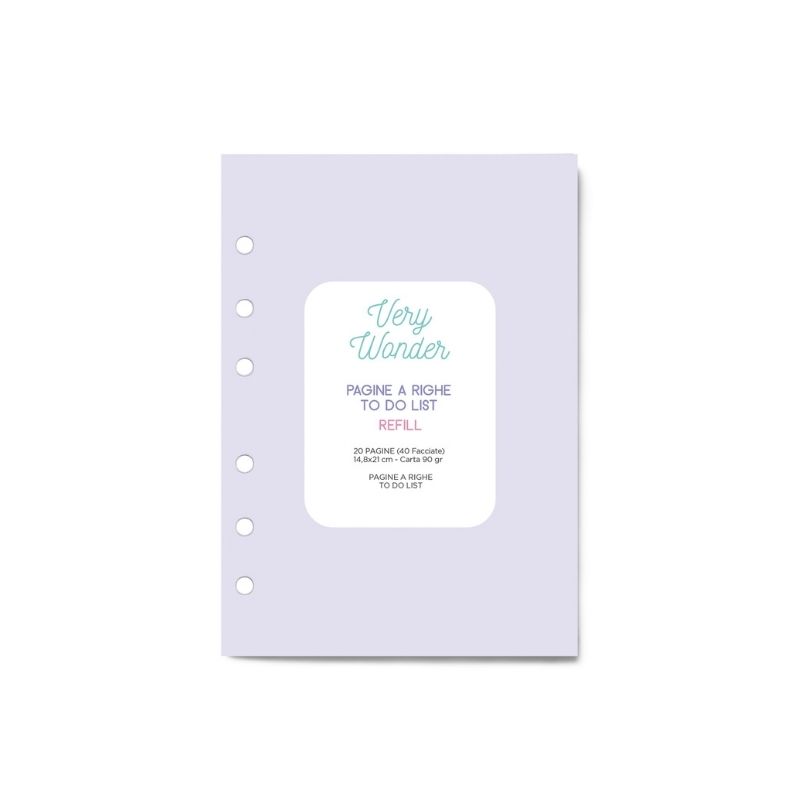 Refill Agenda A5 - Refill Righe e To Do List