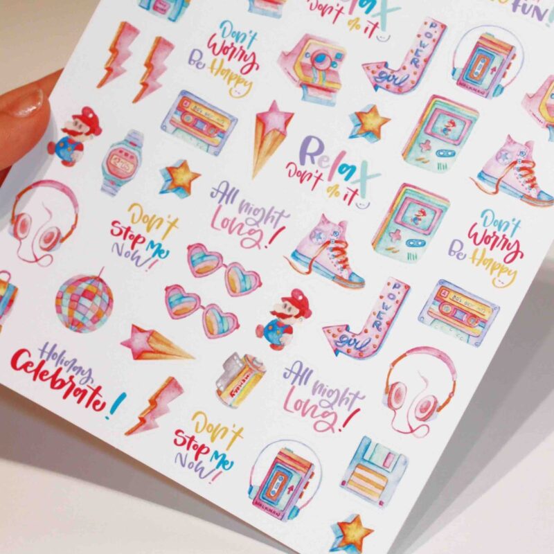 Stickers a tema anni 80