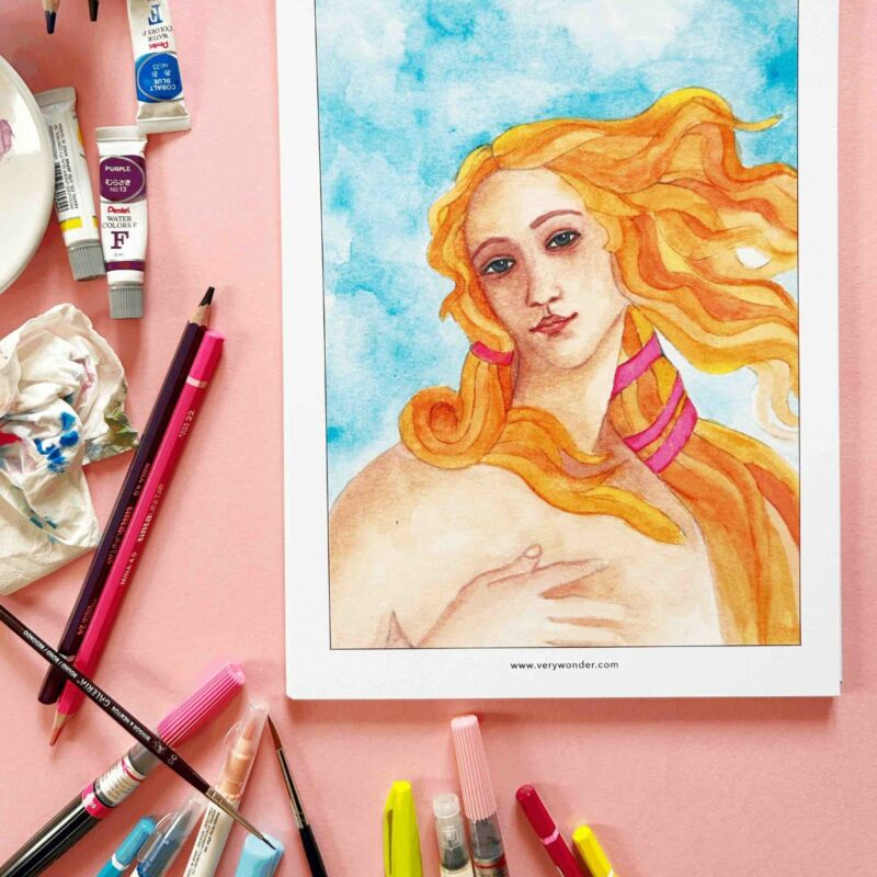 Quaderno da colorare per adulti a tema arte