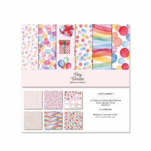 carta scrap per compleanni arcobaleno