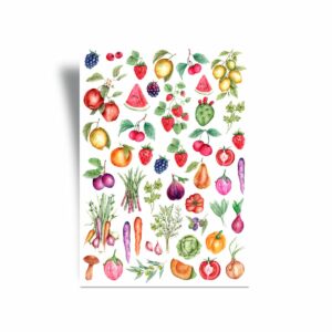 stickers con frutta e verdura