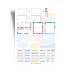 Stickers per impegni scolastici ed etichette