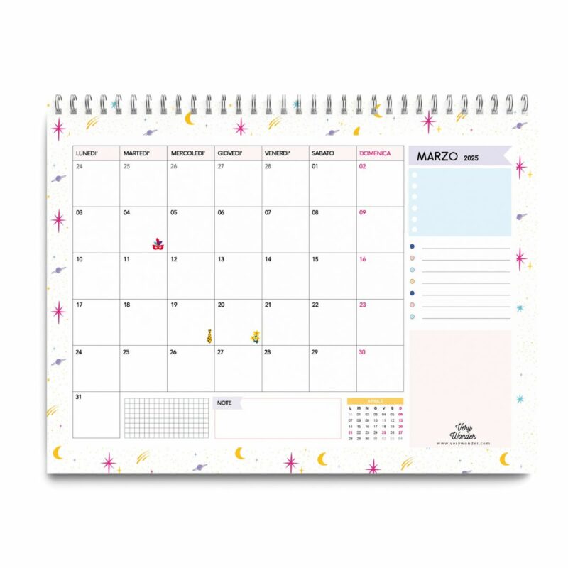 Calendario da parete illustrato 2025