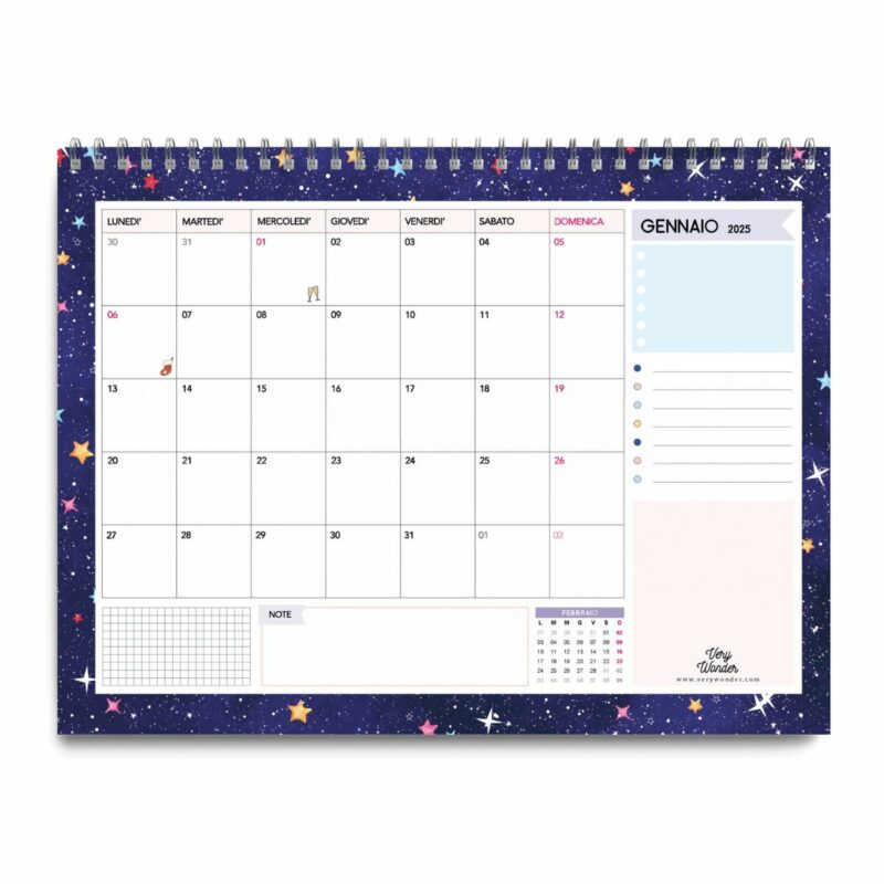 Calendario da parete illustrato 2025