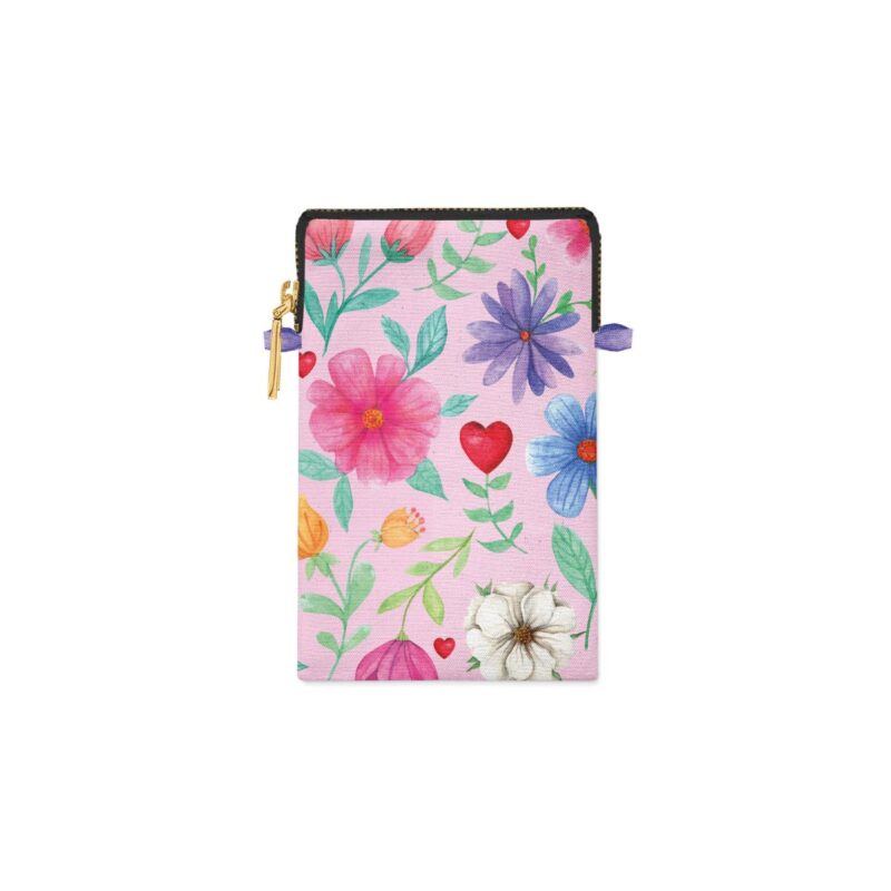 Mini bag porta telefono con stampa floreale