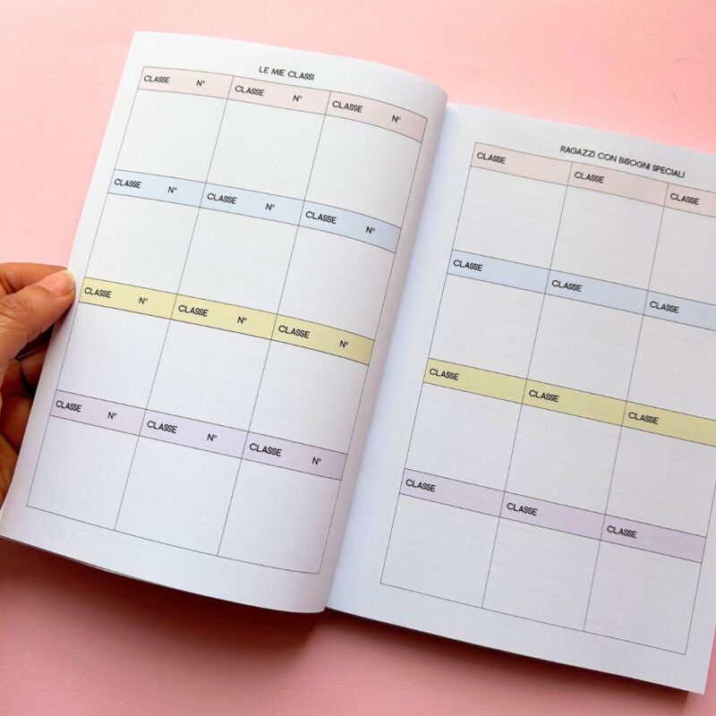 Agenda per Insegnanti Colorata 2025-2026