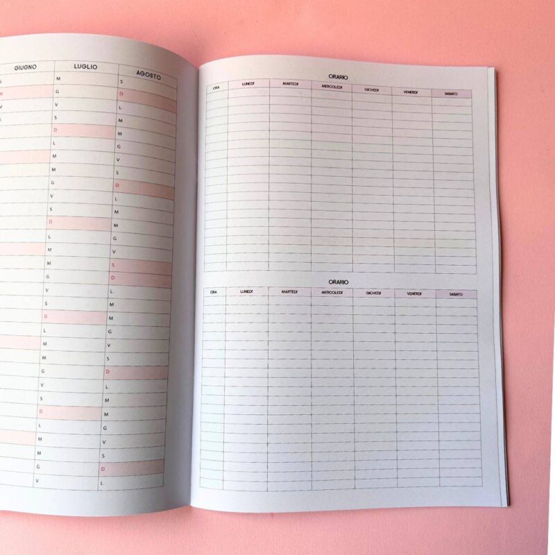 planner del docente 2025 2026 in A4